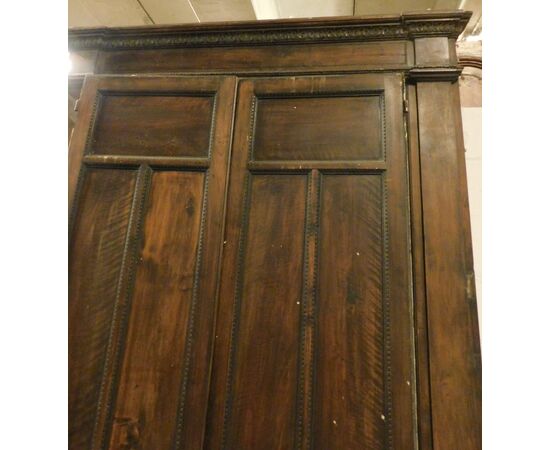 pti695 - walnut door complete with frame, first quarter of the 1900s, cm l 158 xh 273     