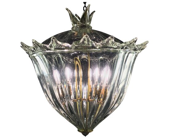Chandelier Lantern "The Queen" by Barovier & Toso, Murano, 1940s