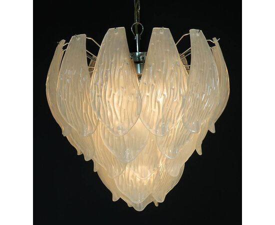 Pair of Italian Petals Chandeliers, Murano