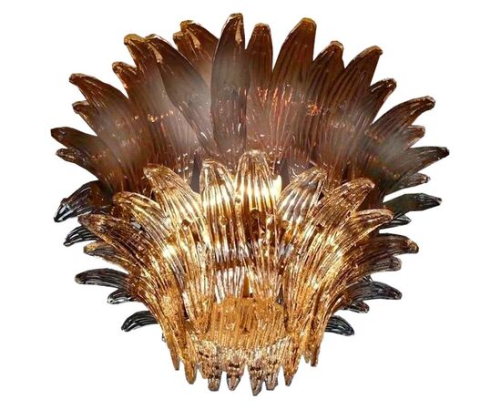 Four Palmette Chandelier Barovier & Toso Style, Murano