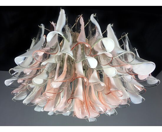 "Flamingo" Italian Chandelier Ceiling Light, Murano, 1990