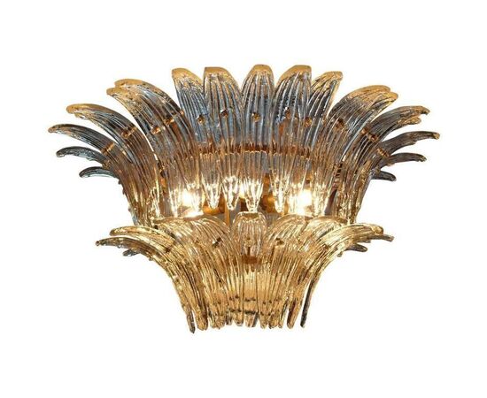 Four Palmette Chandelier Barovier & Toso Style, Murano