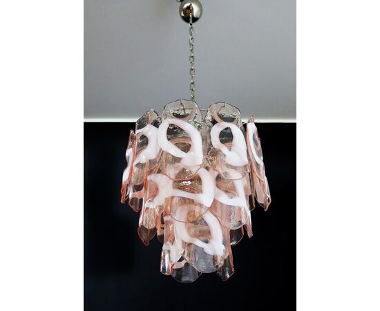 Italian Murano Chandelier Lamp in Vistosi Style, Murano, circa 1970