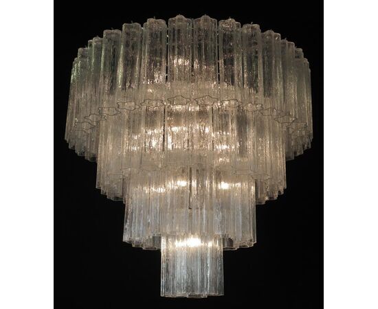 Pair of Murano Glass Chandeliers in the of Style Toni Zuccheri for Venini