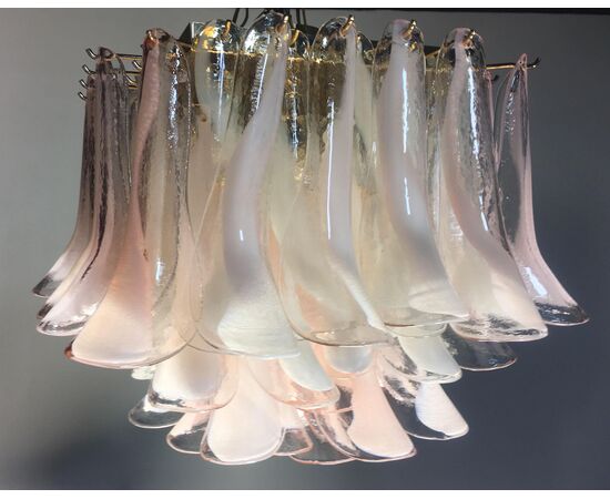 Italian Petals Chandelier Ceiling Light, Murano