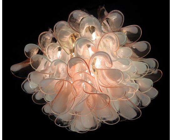 Italian Petals Chandelier Ceiling Light, Murano