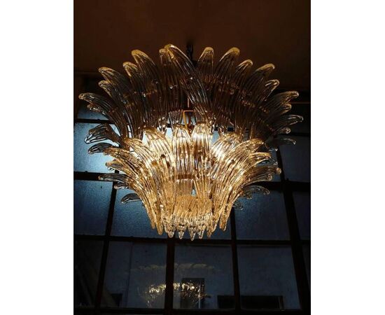 Four Palmette Chandelier Barovier & Toso Style, Murano