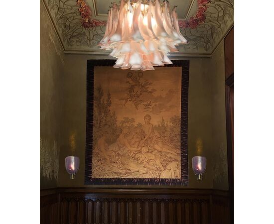 Italian Petals Chandelier Ceiling Light, Murano