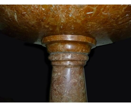 Rare Italian Font in Red Marble, 17th Century