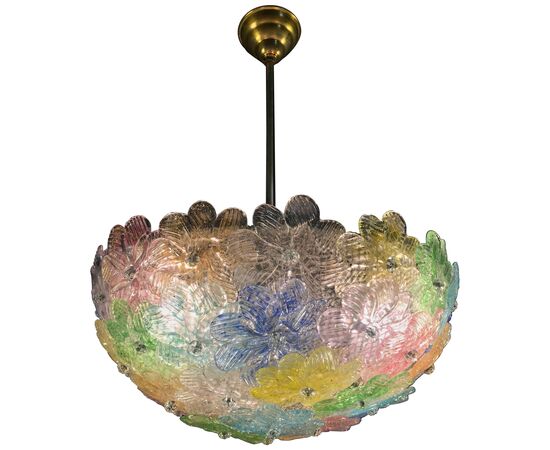 Pendant Chandelier by Barovier & Toso, Murano, 1950s