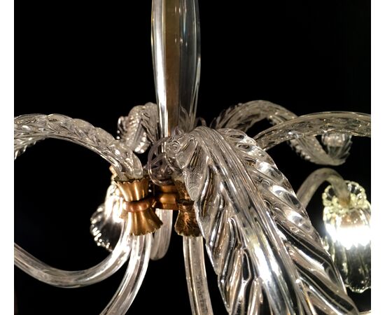 Liberty Chandelier by Ercole Barovier, Murano, 1940s