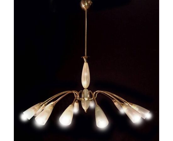 Charming Italian Sputnik Chandelier, 1970s