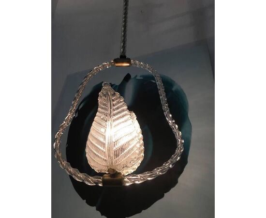 Liberty Pendant Chandelier by Ercole Barovier, 1940s