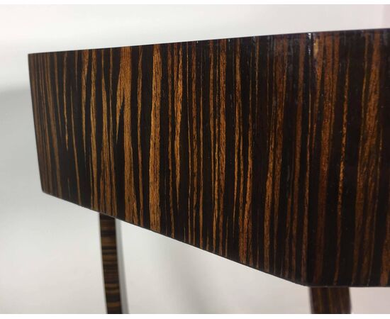 Elegant Coffee Table Art Deco Style Exotic Macassar Ebony, Budapest, 1950s