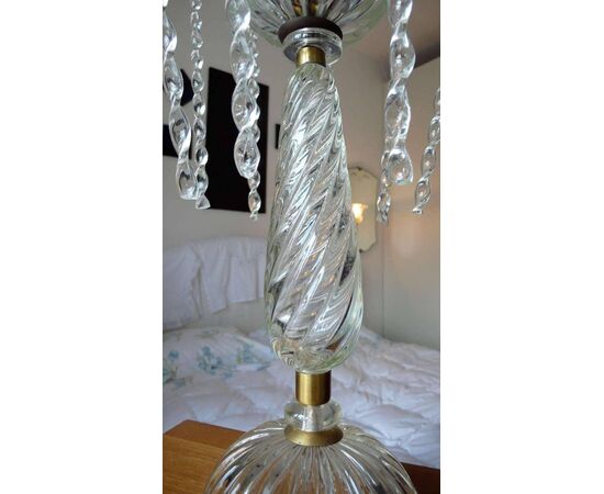 Table Lamp by Ercole Barovier, Murano, 1940s