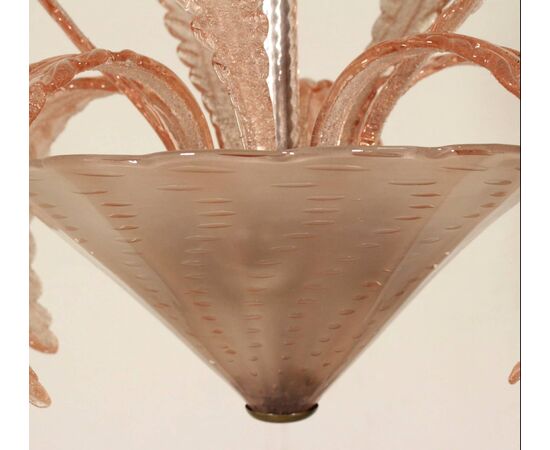 Charming Chandelier by Barovier & Toso, Murano, 1940s