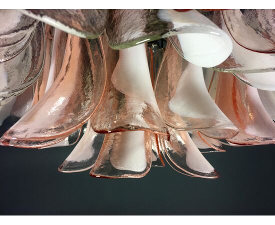 "Flamingo" Italian Chandelier Ceiling Light, Murano, 1990