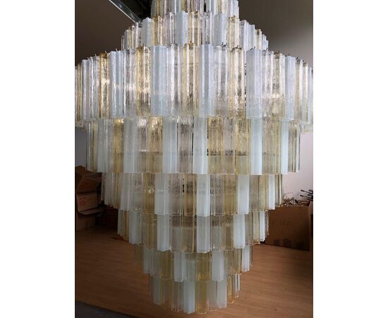 Pair of Giant Italian Chandeliers, Murano