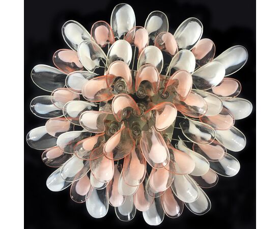 "Flamingo" Italian Chandelier Ceiling Light, Murano, 1990