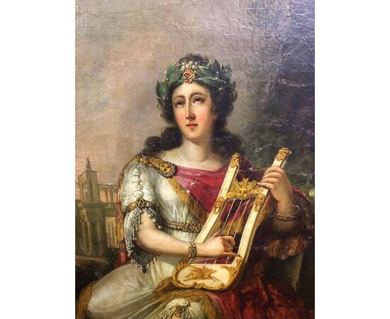 Emperor Nero Plays the Lyre While Rome Burns  by F. Ugeri. Rome, circa 1810