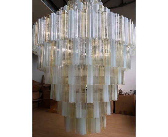 Pair of Giant Italian Chandeliers, Murano