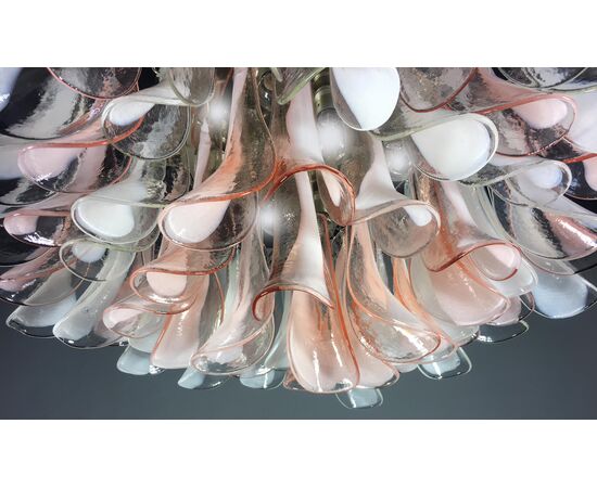 'Flamingo' Italian Chandelier Ceiling Light, Murano