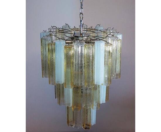 Pair Tronchi Chandeliers Style Toni Zuccheri, Murano, 1980s