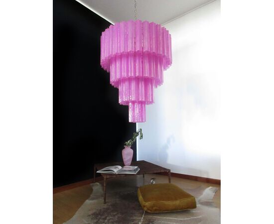 Amazing Pair of Tronchi Chandeliers Style Toni Zuccheri for Venini, Murano