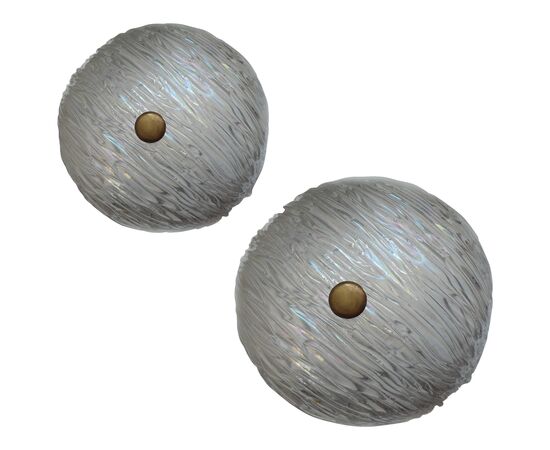 Pair of Venini Ceiling Lights Attributed to Carlo Scarpa for Venini, 1940s