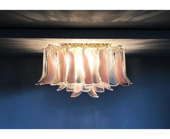 'Flamingo' Italian Chandelier Ceiling Light, Murano