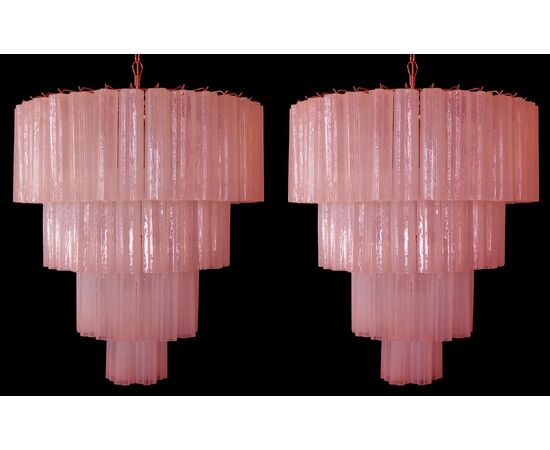 Amazing Pair of Tronchi Chandeliers, Murano