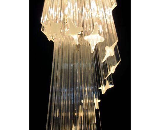 Huge Murano Chandelier Quadriedri Prism