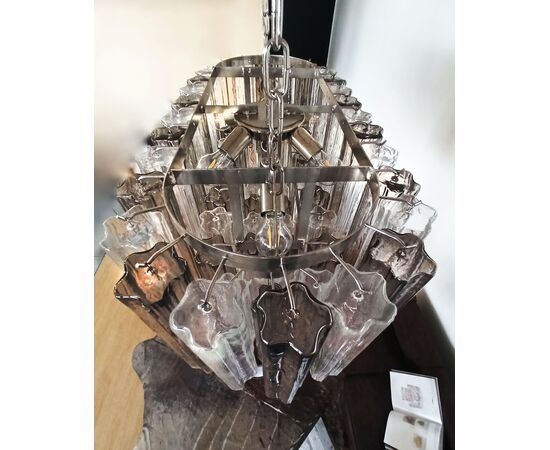 Mid-20th Century Italian Tronchi Chandelier, Murano