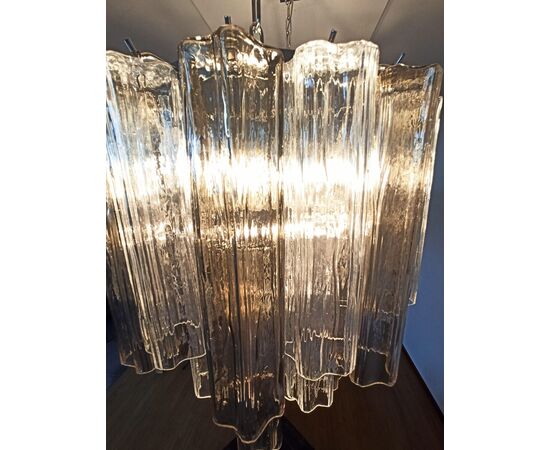 Mid-20th Century Italian Tronchi Chandelier, Murano