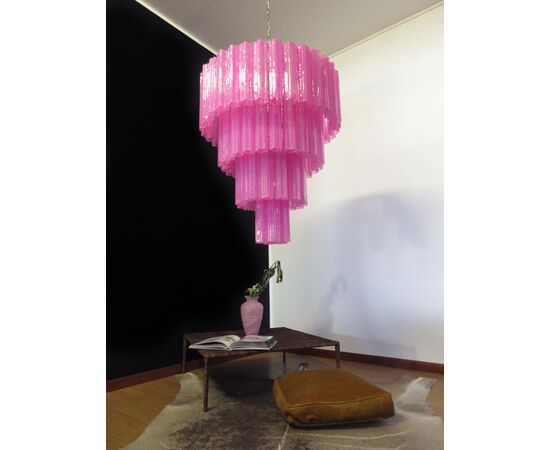 Amazing Pair of Tronchi Chandeliers Style Toni Zuccheri for Venini, Murano