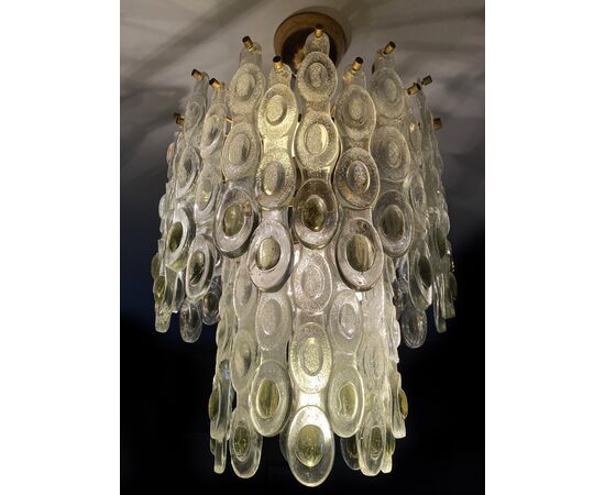 Sumptuous Italian Glass Chandelier, Murano, 1970
