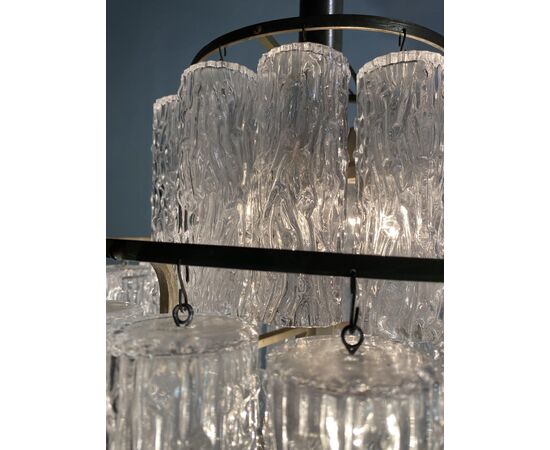 Italian Tronchi Chandelier by Toni Zuccheri for Venini, Murano, 1950