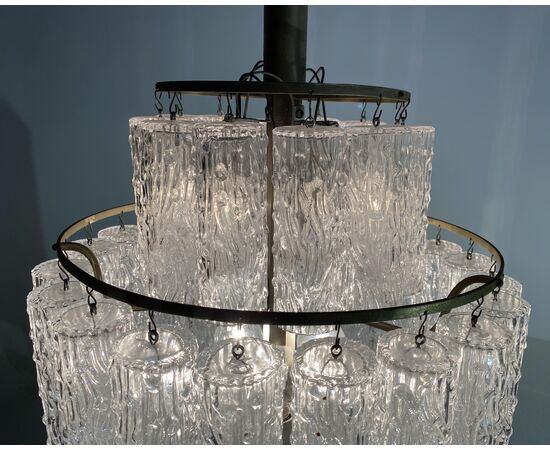 Italian Tronchi Chandelier by Toni Zuccheri for Venini, Murano, 1950