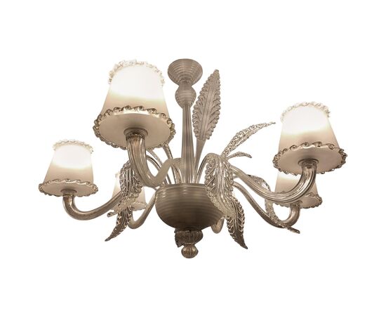 Mid-20th Century Italian Chandelier by Barovier & Toso, Murano, 1940s