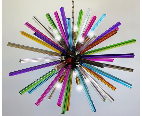 Sputnik Chandelier Multicolored, Murano, Late 20th Century