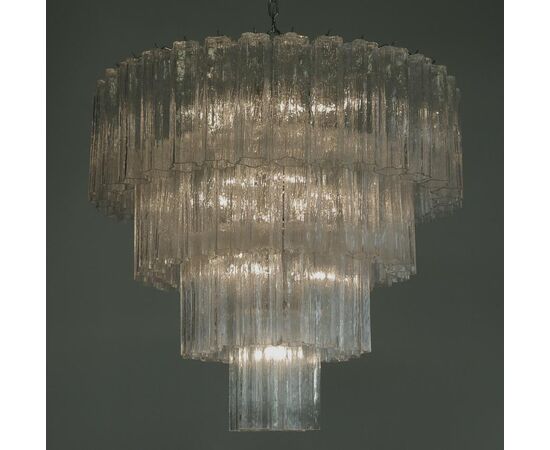 Pair of Murano Glass Chandeliers in the of Style Toni Zuccheri for Venini