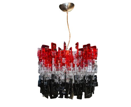 Mazzega Glass Chandelier, Murano, 1960