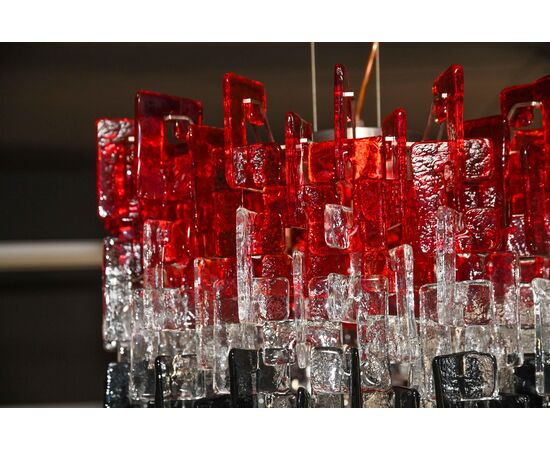 Mazzega Glass Chandelier, Murano, 1960