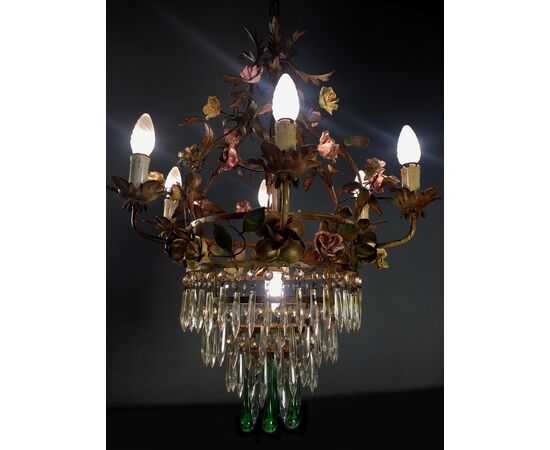 Mid-20th Century Fine Italian Chandelier, Murano, 1940