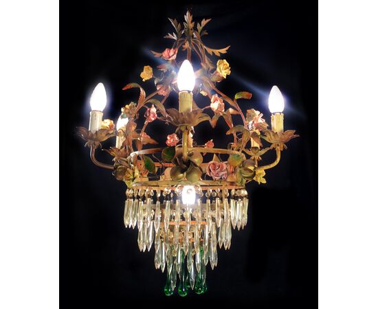 Mid-20th Century Fine Italian Chandelier, Murano, 1940