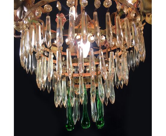 Mid-20th Century Fine Italian Chandelier, Murano, 1940