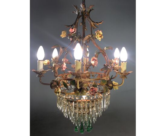 Mid-20th Century Fine Italian Chandelier, Murano, 1940