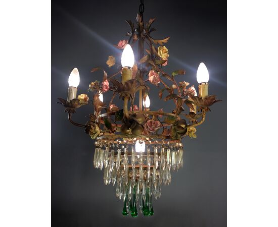 Mid-20th Century Fine Italian Chandelier, Murano, 1940