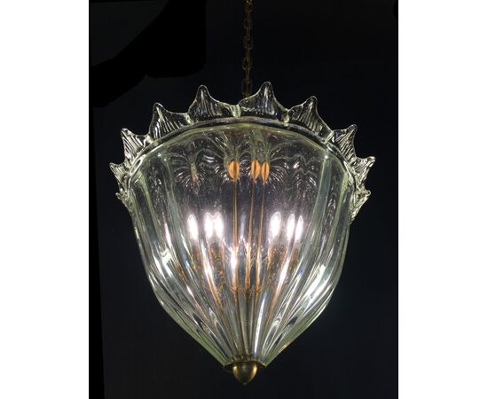 Chandelier Lantern "The Queen" by Barovier & Toso, Murano, 1940s