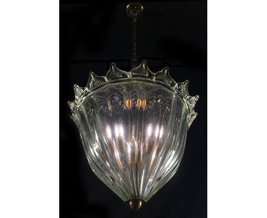 Chandelier Lantern "The Queen" by Barovier & Toso, Murano, 1940s